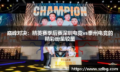 巅峰对决：精英赛季后赛深圳电竞vs泰州电竞的精彩纷呈较量